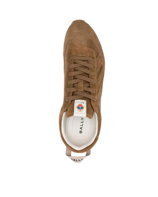 Bally Brown Lace-Up Sneakers for men