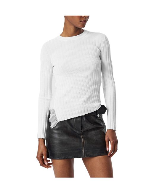 McQueen White Simple Knitted Sweater