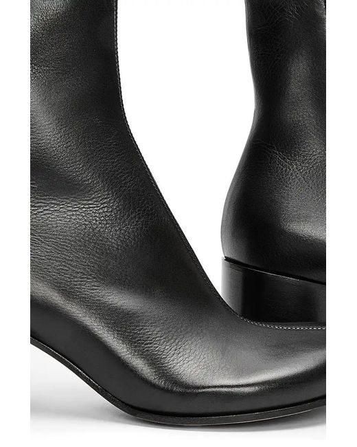 Loewe Black 60Mm Leather Block-Heel Ankle Boots