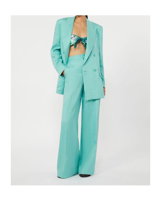 Max Mara Green Olimpia Double-Breasted Blazer