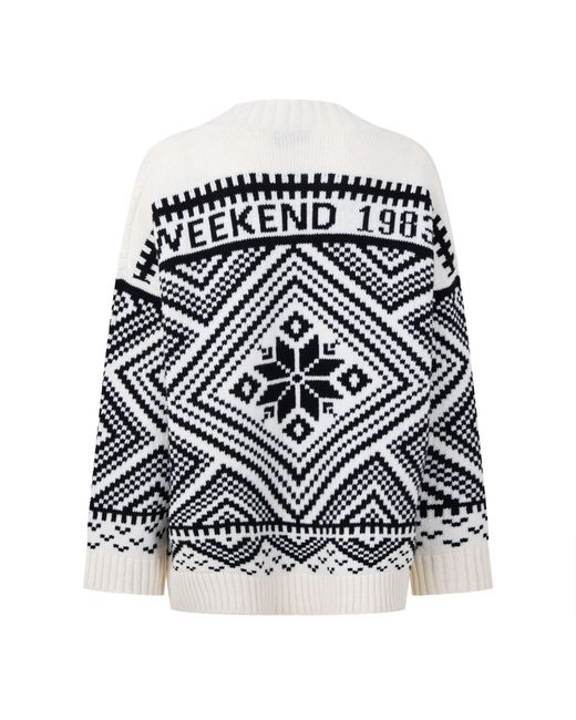 Weekend by Maxmara Black V-Neck Knit Cardigan Decorated