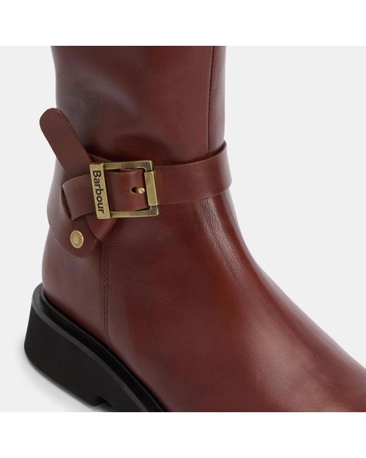 Barbour Brown Solid Color Tall Boots