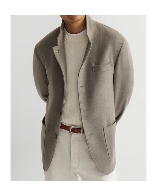 Brunello Cucinelli Green Lightweight Water-Resistant Cashmere Outerwear Blazer for men