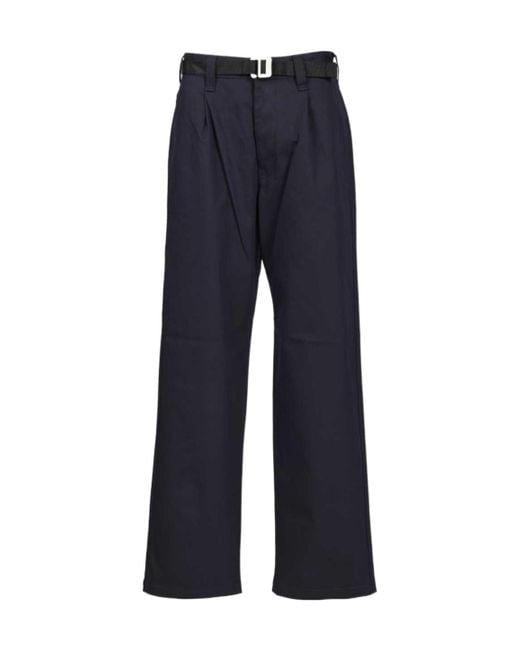 Stone Island Blue Stretch Gabardine Chino Trousers for men