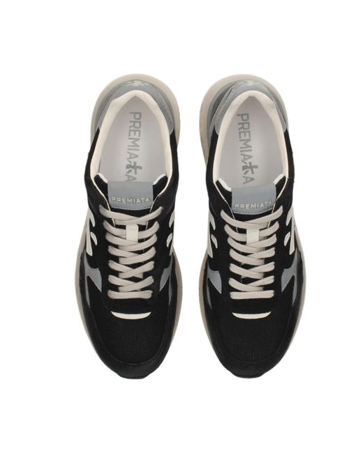 Premiata Black Mick 01 Low-Top Sneakers for men