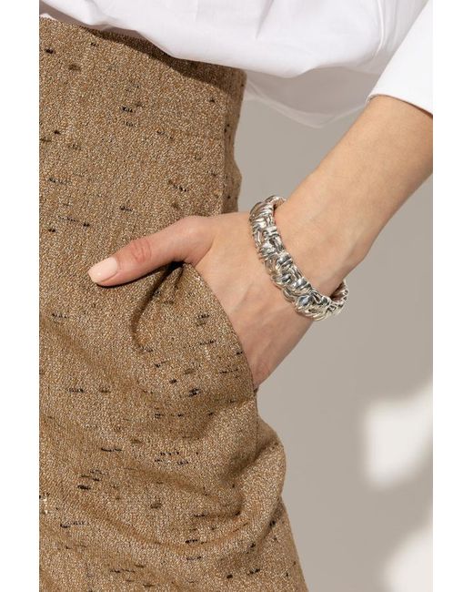 Bottega Veneta White Logo Bracelet