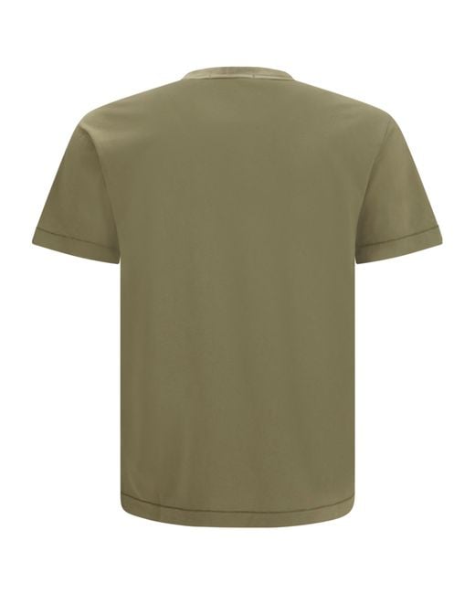 Stone Island Green Logo Patch T-Shirt for men