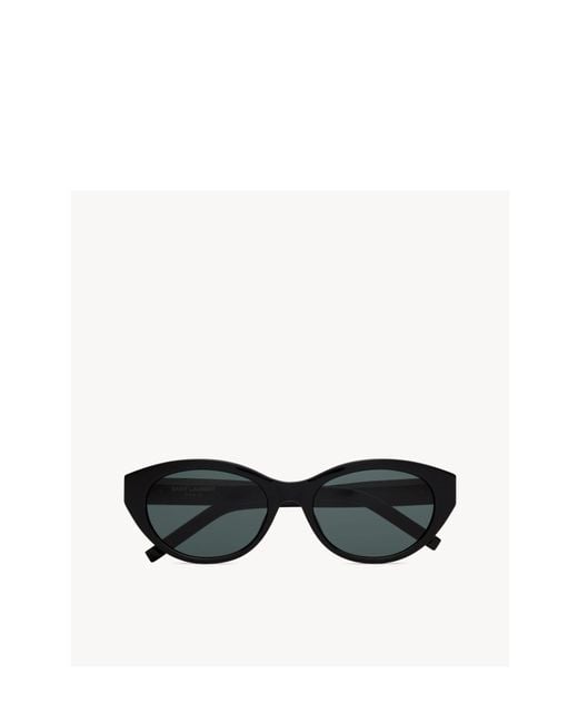 Saint Laurent White Eyewear Cat-Eye Frame Sunglasses