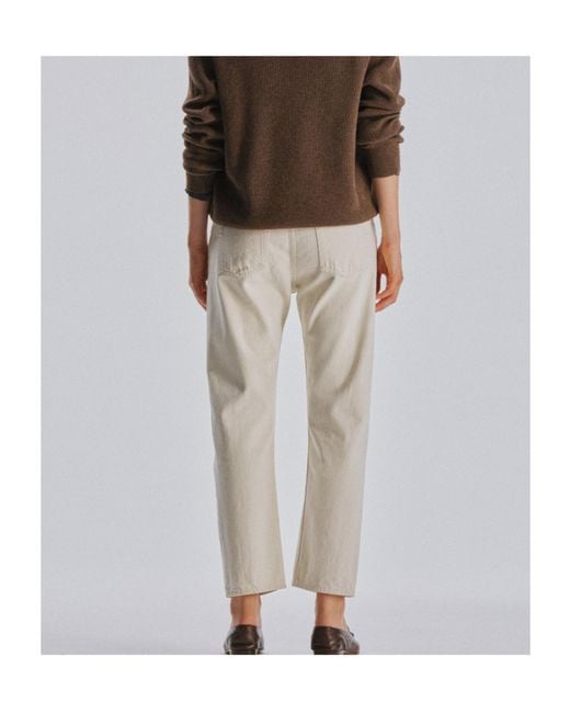 The Row White Belt Loops Jeans