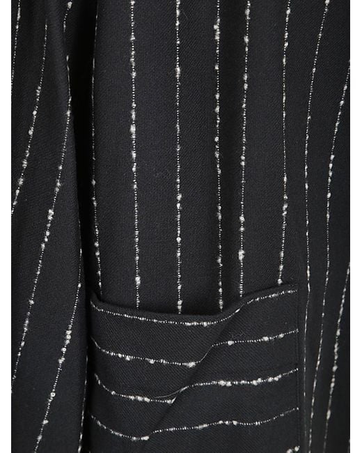 Maria Calderara Black Striped Pocket Jacket