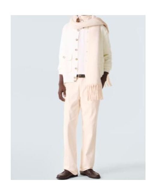 Allude White Knitted Cardigan for men