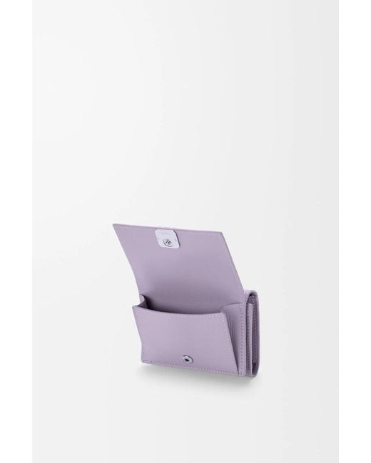 Loewe Purple Anagram Tri-Fold Wallet
