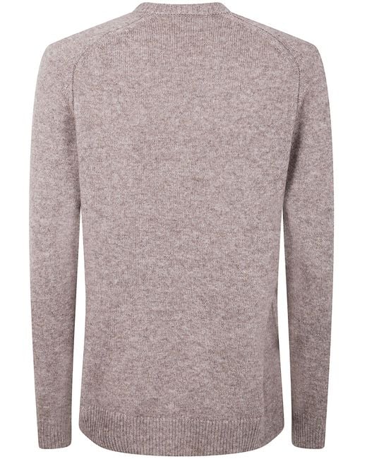 Aspesi Brown V-Neck Long Sleeved Jumper
