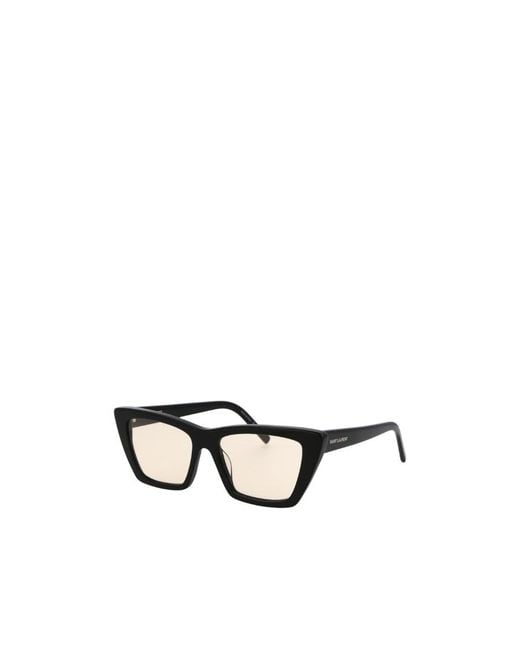 Saint Laurent White Eyewear Cat-Eye Frame Glasses