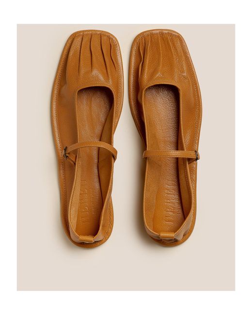 Hereu Brown Dansa Pleated Slipper
