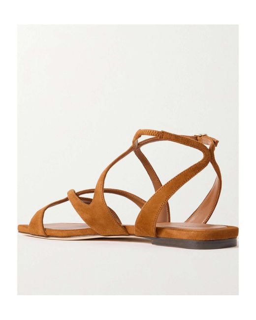 Jimmy Choo Brown Ayla Flat Sandals