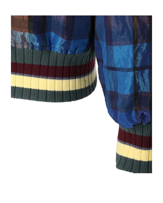 Vivienne Westwood Blue Check Patterned Zipped Jacket for men