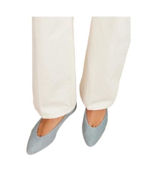Aeyde Gray Suede Ballet Flats