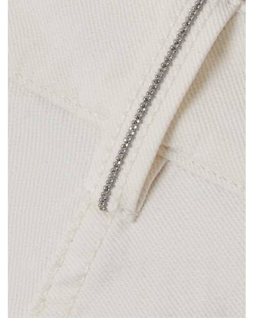 Brunello Cucinelli White Flared Trousers
