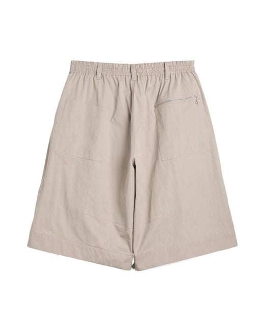 Y-3 Natural Wide-Leg Shorts for men