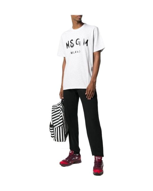MSGM Black Trousers for men