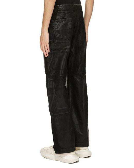 Rick Owens Black Double Cargo Jeans for men