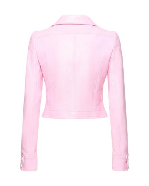 Courreges Pink Logo Snap Casual Jacket