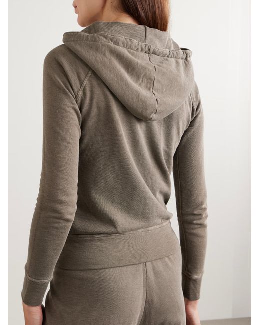 James Perse Gray Long-Sleeved Hooded Sweatshirt