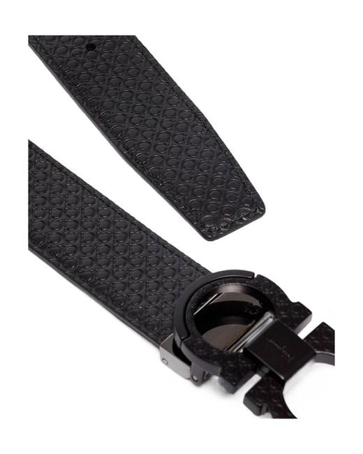 Ferragamo White Logo Belt for men