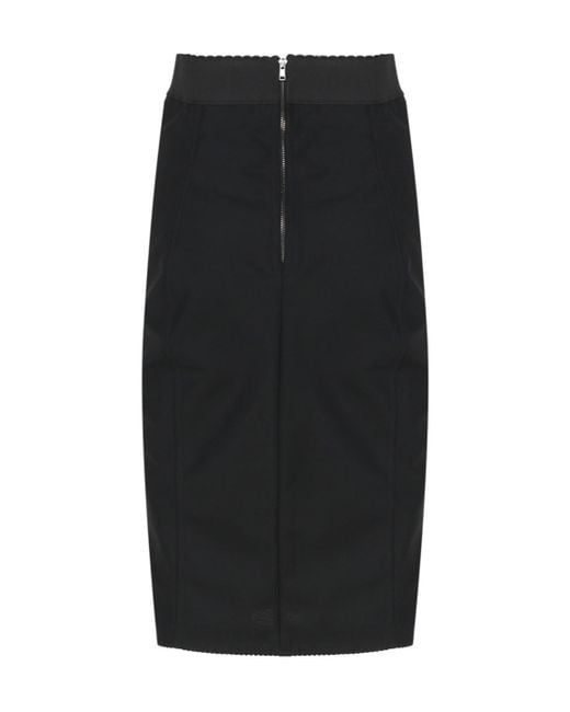 Dolce & Gabbana Black Corset-Style Skirt
