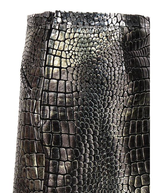 Tom Ford Gray Pattern Skirt
