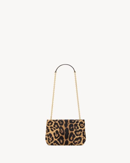 Saint Laurent White Jamie 4.3 Animal Patterned Mini Shoulder Bag