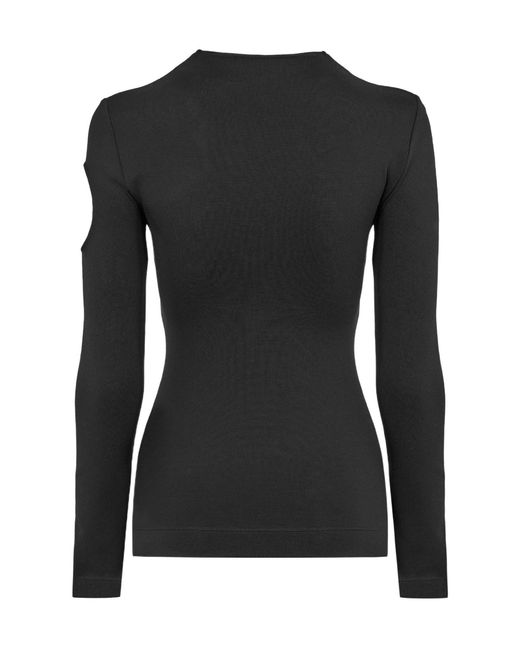 Off-White c/o Virgil Abloh Black Simple Long-Sleeved Top