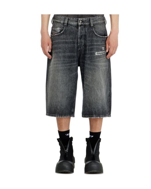 DIESEL Gray D-Enim-M-Short Denim Shorts for men