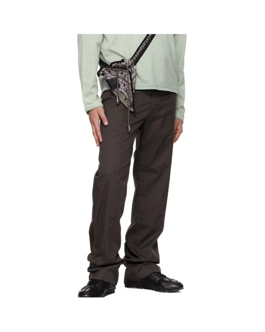 Kiko Kostadinov Gray Casual Pants With Belt Loops for men