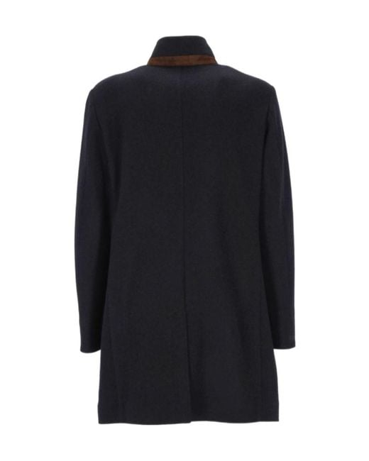 Loro Piana Blue Single Breasted Coat for men
