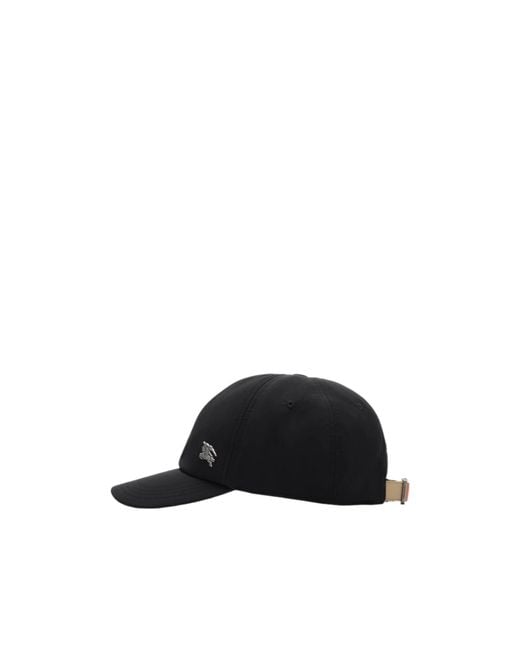 Burberry Black Nylon Baseball Cap