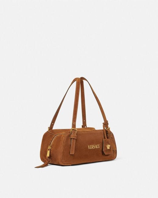 Versace Brown Tag Bowling Shoulder Bag