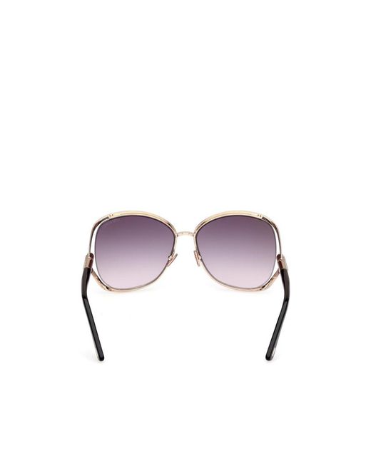 Tom Ford Purple Eyewear Marta Round Frame Sunglasses