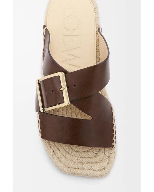Loewe Brown Petal Espadrille Slide
