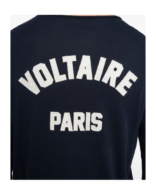 Zadig & Voltaire Blue Organic Cotton T-Shirt for men