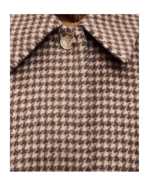 Samsøe & Samsøe Brown Houndstooth Cotton Jacket