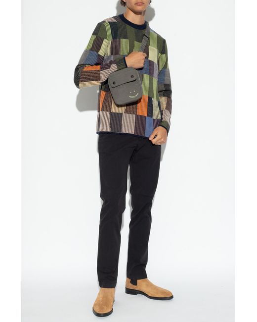 Paul Smith Black Zebra-Patch Chino Trousers for men