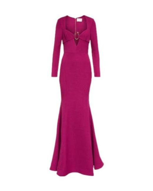 Rebecca Vallance Purple Diana Crêpe Gown