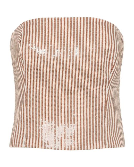 Brunello Cucinelli Pink Sequinned Top