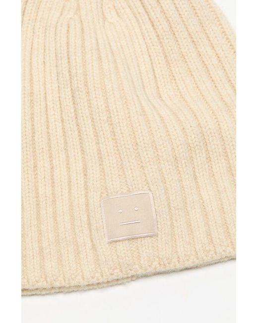 Acne Natural Knitted Beanie for men