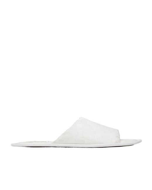 The Row White Frances Slippers