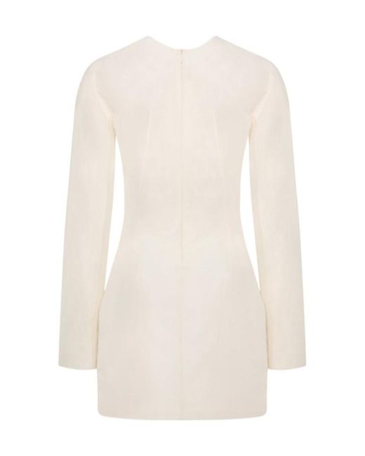 The Row White Long-Sleeve Blouse