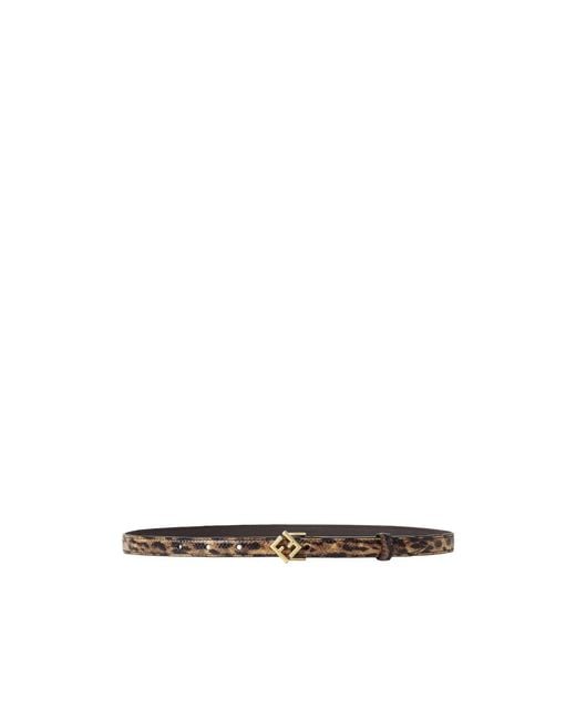 Fendi White Ff Diamonds Belt