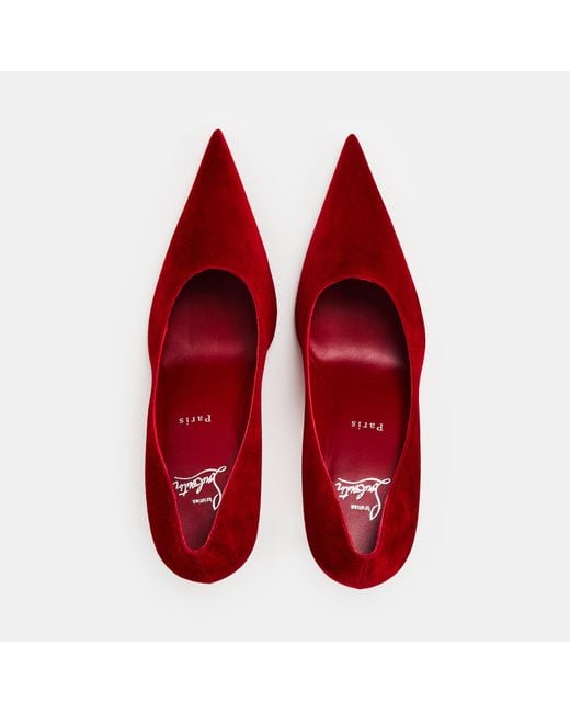 Christian Louboutin Red Minimalist Pointed-Toe High Heels